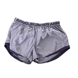 Under Armour Womens Purple/Gray athletic shorts, size XXL